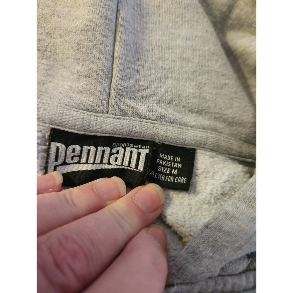 Volkswagen Hoodie Mens Medium Gray VW Logo Pullover Sweatshirt Pennant - Picture 4 of 4